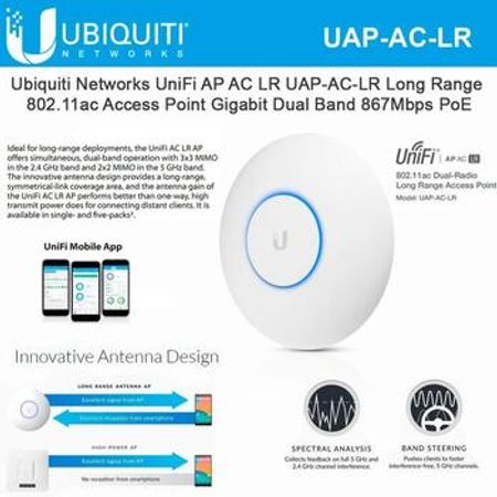 UniFi Network UAP AC LR Access point – Şəbəkə avadanlıqları – ucuztap.az