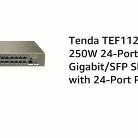 Tenda TEF1126P-24-250W 24-Port Gigabit/SFP Slots Switch with 24-Port PoE – Şəbəkə avadanlıqları – ucuztap.az