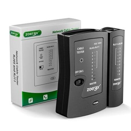 ZoeRax Network Ethernet Cable Tester for LAN RJ45 (Cat5 Cat5e Cat6 Cat6a Cat7) – Şəbəkə avadanlıqları – ucuztap.az