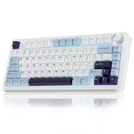 AULA F75 Sea Salt Blue Mechanical Keyboard – Kompüter aksesuarları – ucuztap.az