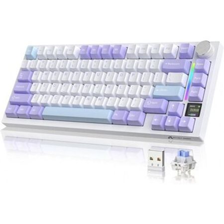 Klaviatura Attack Shark X820 Ultra 75% Mechanical Wireless/BT Switch Keyboard (Purple) – Kompüter aksesuar… – ucuztap.az