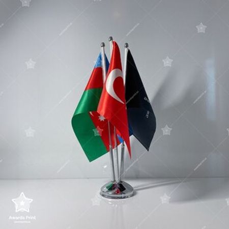 3 Dirəkli masa üstü bayraq çapı – Reklam və dizayn – ucuztap.az