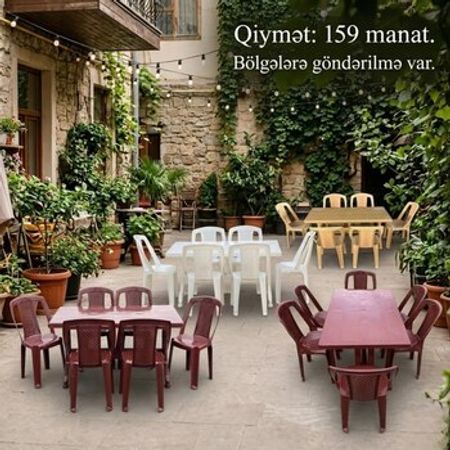 Plastik masa və oturacaqlar – Masalar və oturacaqlar – ucuztap.az