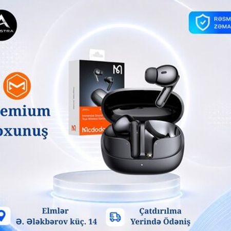 MCDODO HP-0041 TWS In-Ear Wireless Headphones Black Bluetooth qulaqlığı – Bakı – ucuztap.az