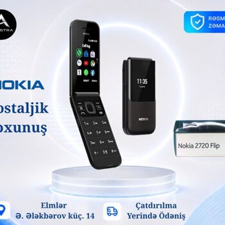 Nokia 2720 Flip Black 4GB – Bakı – ucuztap.az