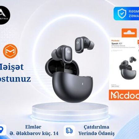 MCDODO HP-8220 SpeakA01 AI Translation Earbuds Black – Bakı – ucuztap.az