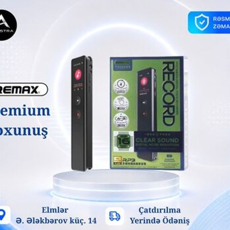 Remax RP3 Multimedia Digital Voice Recorder Black | Digital Diktofon – Bakı – ucuztap.az