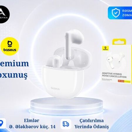 Bluetooth qulaqlıq Baseus Bowie E13 White TWS Wireless Earbuds – Bakı – ucuztap.az