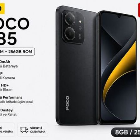 Xiaomi Poco C85 4G Black 256GB/8GB – Bakı – ucuztap.az