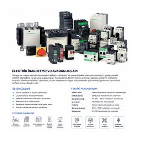 Elektrik idarəetmə və qoruma avadanlıqları – Təmir və tikinti – ucuztap.az