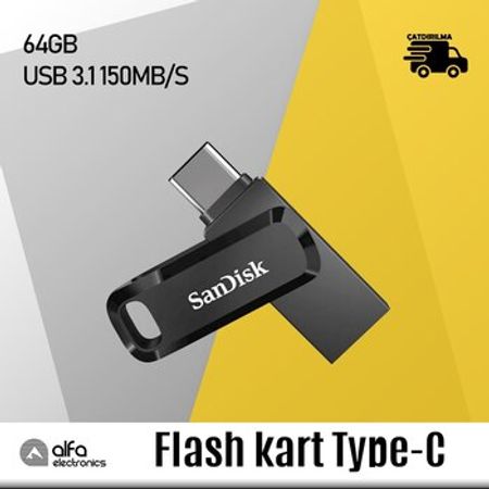 Flaş kart USB 3.1 Sandisk 64GB OTG Type-C – Bakı – ucuztap.az