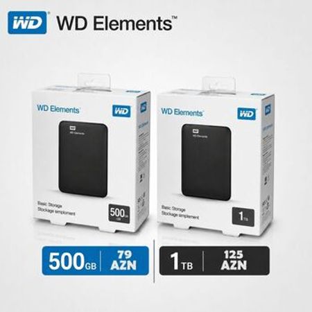 Xarici sərt disk WD Elements External Hdd – Bakı – ucuztap.az