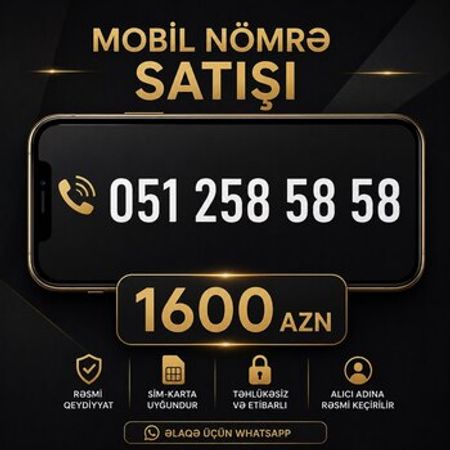 Azercell nömrə – (051) 258-58-58 – Nömrələr və SİM-kartlar – ucuztap.az