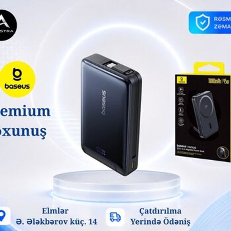 Power bank Baseus Nomos Qi2 Kickstand Magnetic 10000mAh 45W Fast Charge – Telefonlar – ucuztap.az