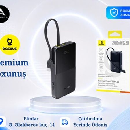 Baseus EnerFill Bipow2 Pro Powerbank | 10000mAh | 22.5W Fast Charge – Telefonlar – ucuztap.az