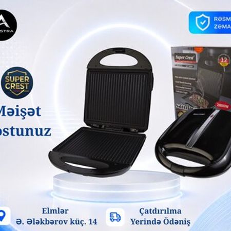 Super Crest SCT-6006 Toster Sandwich Maker – Digər – ucuztap.az