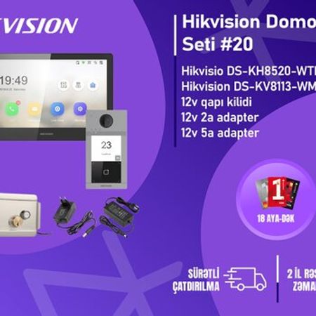 Hikvision DS-KH8520-WTE1 + DS-KV8113-WME1 — 10 düymlük Metal Villa IP Domofon Seti – Təhlükəsizlik avadanl… – ucuztap.az