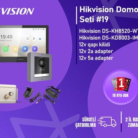 Hikvision DS-KH8520-WTE1 DS-KD8003-IME1 10 düym IP domofon dəsti – Təhlükəsizlik avadanlığı – ucuztap.az