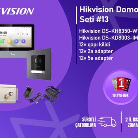 Hikvision DS-KH8350-WTE1 + DS-KD8003-IME1 Flush — Premium IP Domofon Seti – Təhlükəsizlik avadanlığı – ucuztap.az