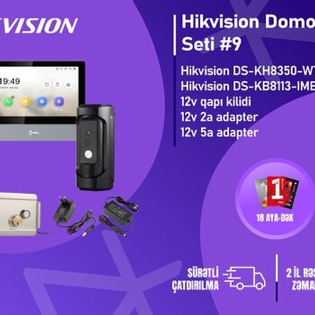 Hikvision DS-KH8350-WTE1 + DS-KB8113-IME1 — Premium IP Domofon Seti – Təhlükəsizlik avadanlığı – ucuztap.az