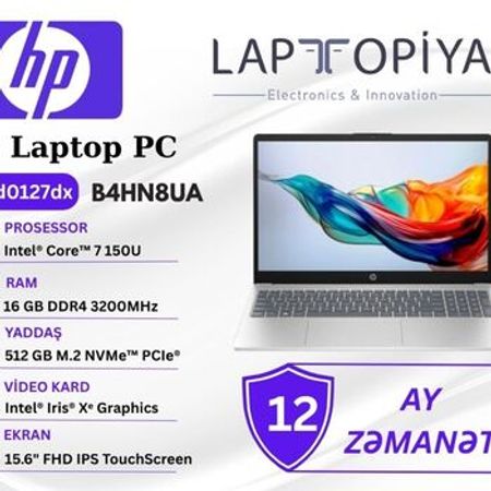 HP Laptop PC 15-fd0127dx B4HN8UA – Bakı – ucuztap.az