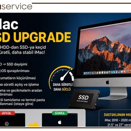 iMac SSD Upgrade / SSD dəyişimi – Bakı – ucuztap.az