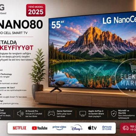 Televizor LG 55nano80 – Televizor və proektorlar – ucuztap.az