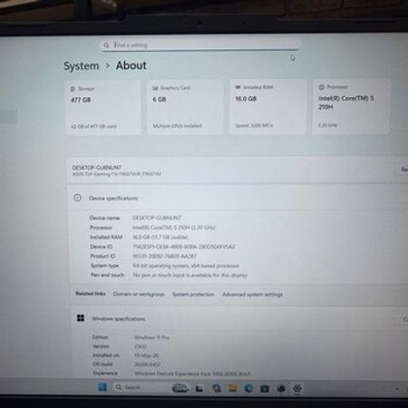 ASUS TUF Gaming F16 FX607 – Noutbuklar və Netbuklar – ucuztap.az