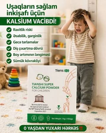 Uşaqlar üçün ionlaşdırılmış bio kalsium tozu – Bakı – ucuztap.az