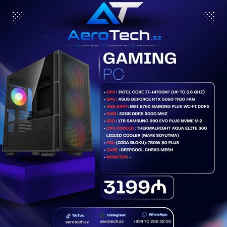 Gaminc Pc Rtx 5060 Trio Fan – Bakı – ucuztap.az