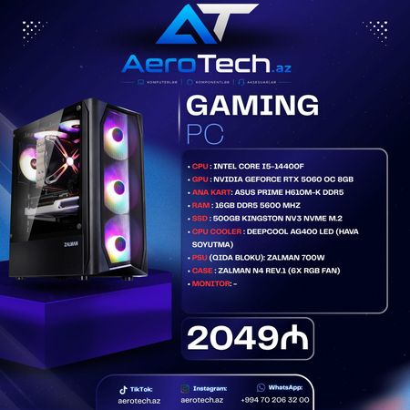 Gaming Pc Rtx 5060 Oc – Bakı – ucuztap.az