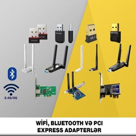 Wi-Fi, bluetooth və Pci Express adapterləri – Şəbəkə avadanlıqları – ucuztap.az