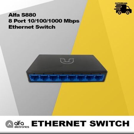 Alfa S880 8 Port 10/100/1000 Mbps Ethernet Switch – Şəbəkə avadanlıqları – ucuztap.az