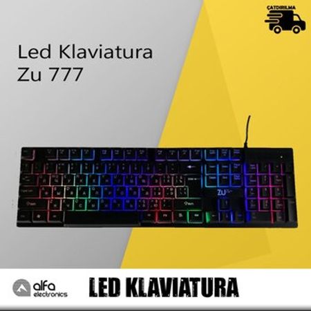 LED klaviatura Zu 777 RGB – Kompüter aksesuarları – ucuztap.az