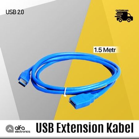 USB 2.0 uzadıcı kabel 1.5m – Kompüter aksesuarları – ucuztap.az