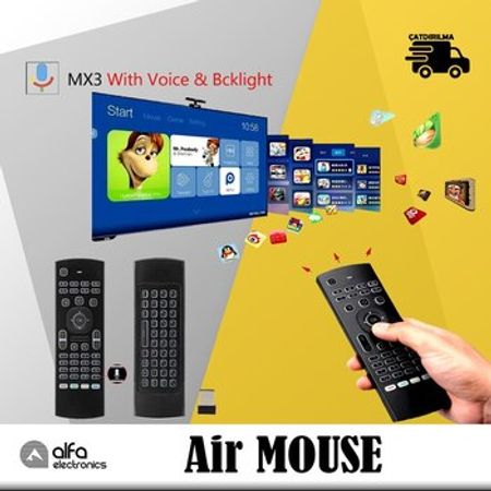 Keyboard air mouse MX3 Vioce+Backlight – Televizor və proektorlar – ucuztap.az