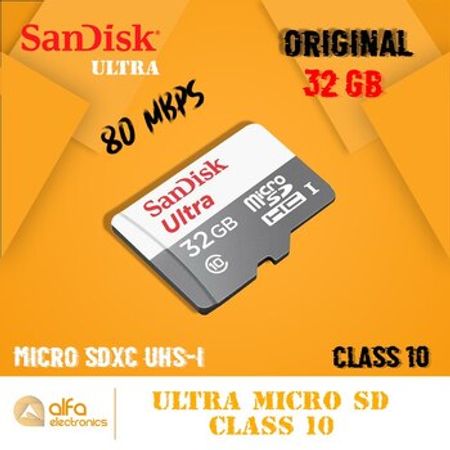 Micro SD Kart Sandisk Ultra 32GB Class 10 80Mbps – Kompüter aksesuarları – ucuztap.az