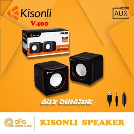 Stereo dinamik Kisonli V400 (USB AUX Səs gücləndirici) – Audio və video – ucuztap.az