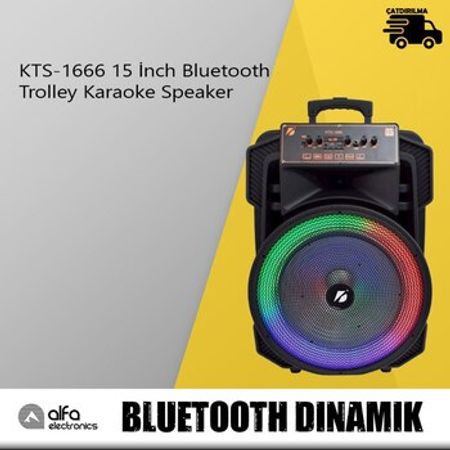 Bluetooth dinamik KTS-1666 15 İnch Karaoke – Audio və video – ucuztap.az