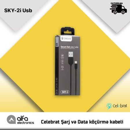 Celebrat SKY-2i USB Şarj və Data köçürmə kabeli – Telefonlar – ucuztap.az