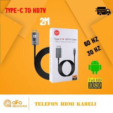 Type -C to HDMİ kabel – Şəbəkə avadanlıqları – ucuztap.az
