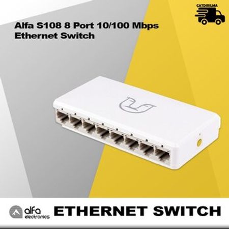 Alfa S108 8 Port 10/100 Mbps Ethernet Switch – Şəbəkə avadanlıqları – ucuztap.az