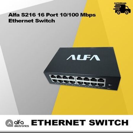 Alfa S216 16 Port 10/100 Mbps Ethernet Switch – Şəbəkə avadanlıqları – ucuztap.az