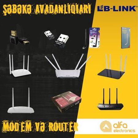 Modem, Router, Access Point, Repeater və Wi-Fi adapterlər – Şəbəkə avadanlıqları – ucuztap.az