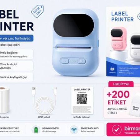 Termal barkod printeri P5 – Biznes üçün avadanlıq – ucuztap.az