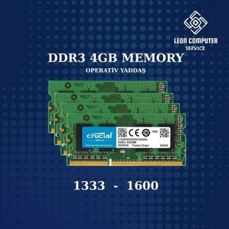 Operativ yaddaş (RAM) Crucial 4GB DDR3 SODIMM Memory – Bakı – ucuztap.az