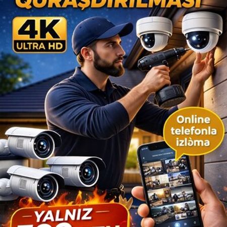 Müşahidə kameralarının quraşdırılması – Bakı – ucuztap.az