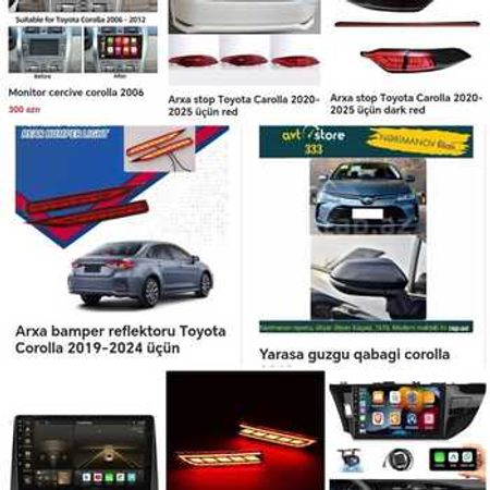 Toyota Corolla aksesuarları – Ehtiyat hissələri – ucuztap.az