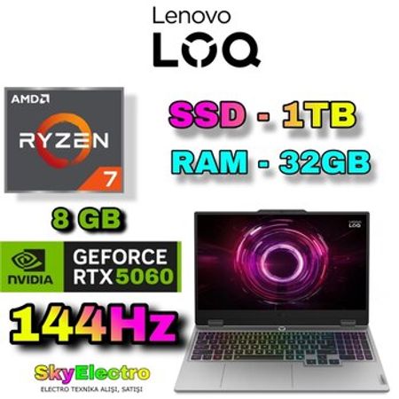 Lenovo LOQ 15AHP10 RTX 5060 8 GB Gaming – Noutbuklar və Netbuklar – ucuztap.az