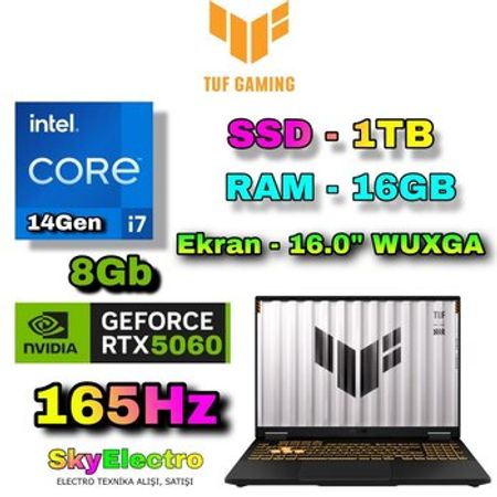 Asus TUF F16 FX608JMR RTX 5060 Gaming – Noutbuklar və Netbuklar – ucuztap.az